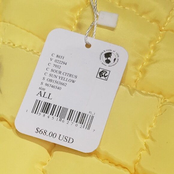 Free People Movement Women's Quilted Carryall in Sour Citrus NWT - Picture 8 of 8